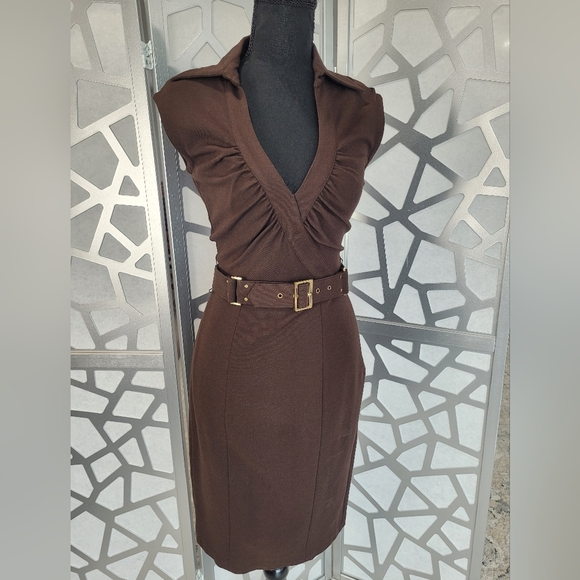 Cache Belted Countour Collection Dress - Picture 1 of 9